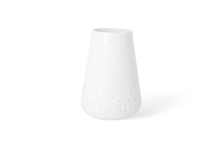 Räder Vase Porzellanvase Poesie Winterstadt Weiß
