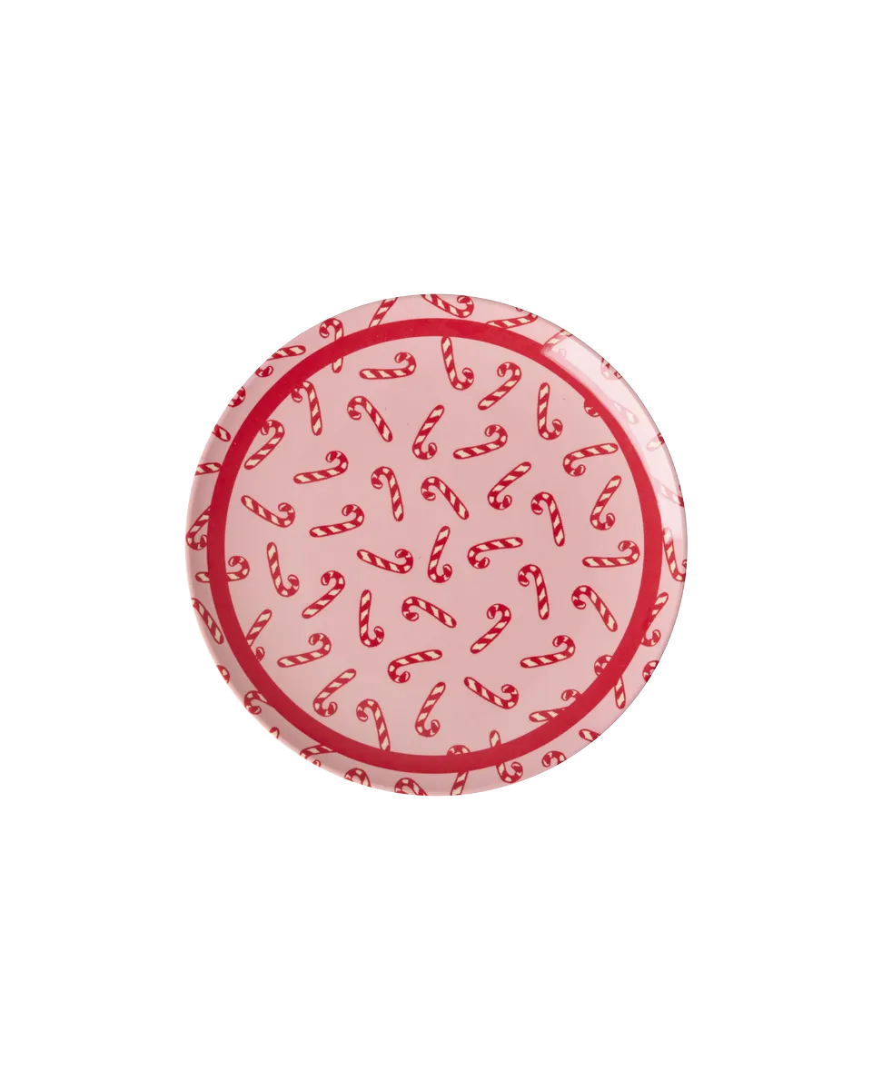 Rice Kleine Rund Kuchenteller - Pink - Candy Cane