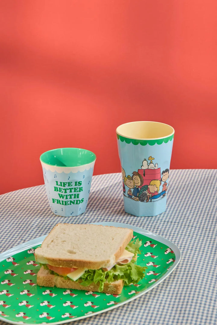 Rice Mittelgroße Becher - Hellblau - Snoopy Print