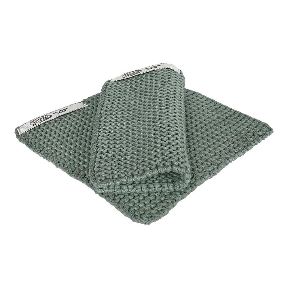 Solwang - Gestrickte Topflappen Arktisches Grün BIO