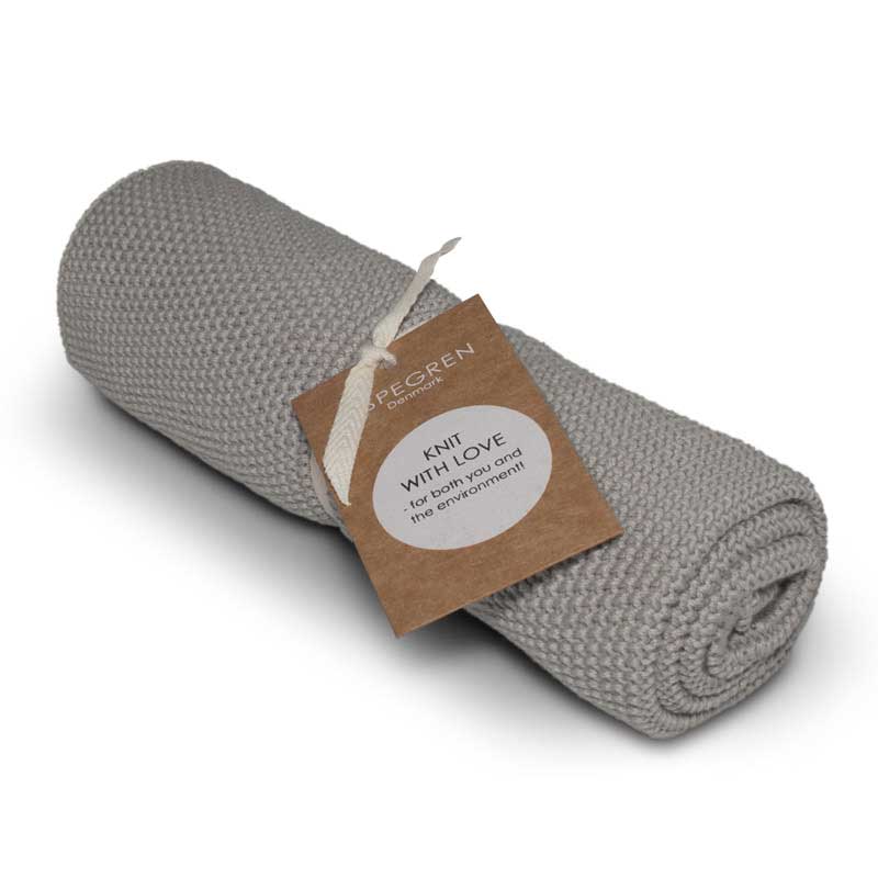 Aspegren - Handtuch Gestricktes Design Solid Flint Gray