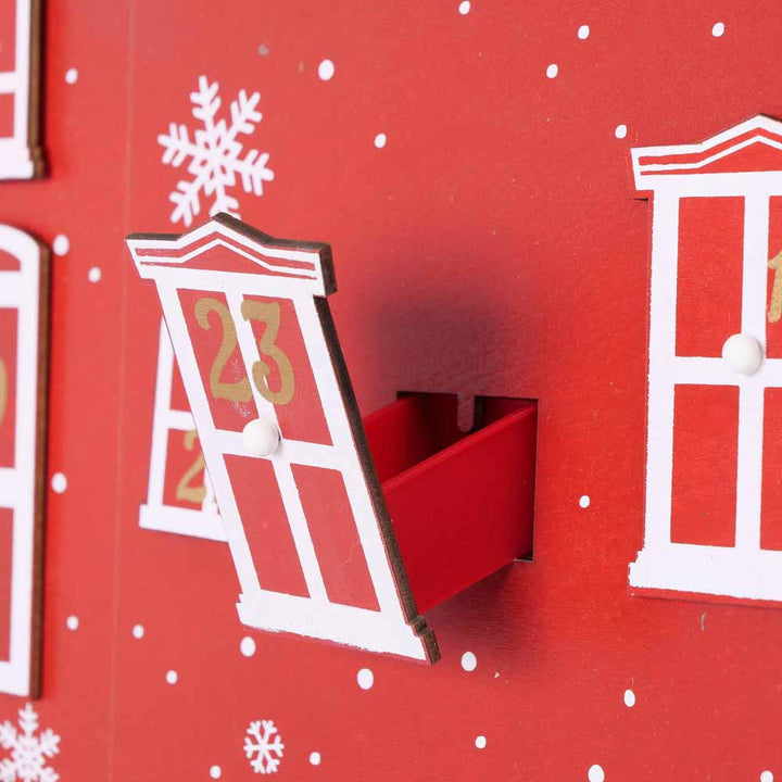 Boltze - Adventskalender red christmas Holz Höhe: 45 cm