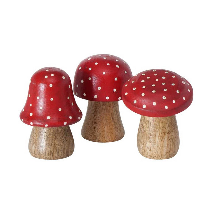Boltze - Pilz Pitu 3er-Set rot gepunktet