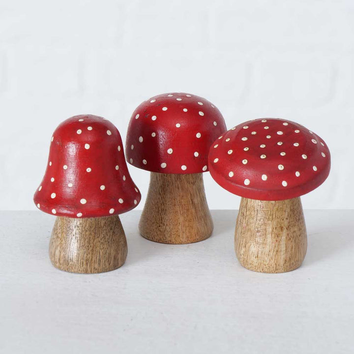 Boltze - Pilz Pitu 3er-Set rot gepunktet