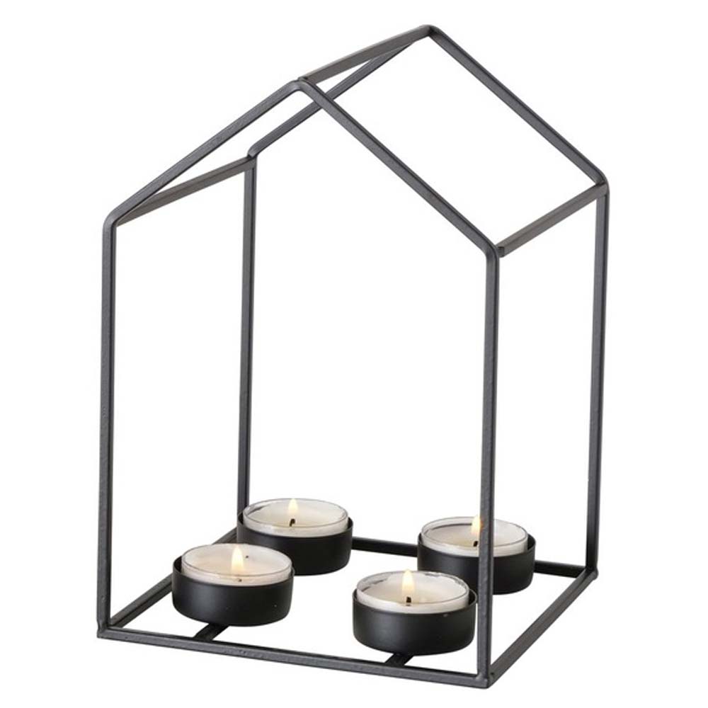 Boltze - Teelichthalter Advents-Haus Metall