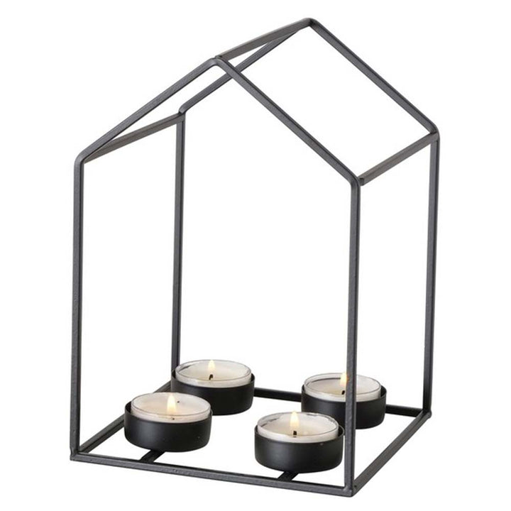 Boltze - Teelichthalter Advents-Haus Metall