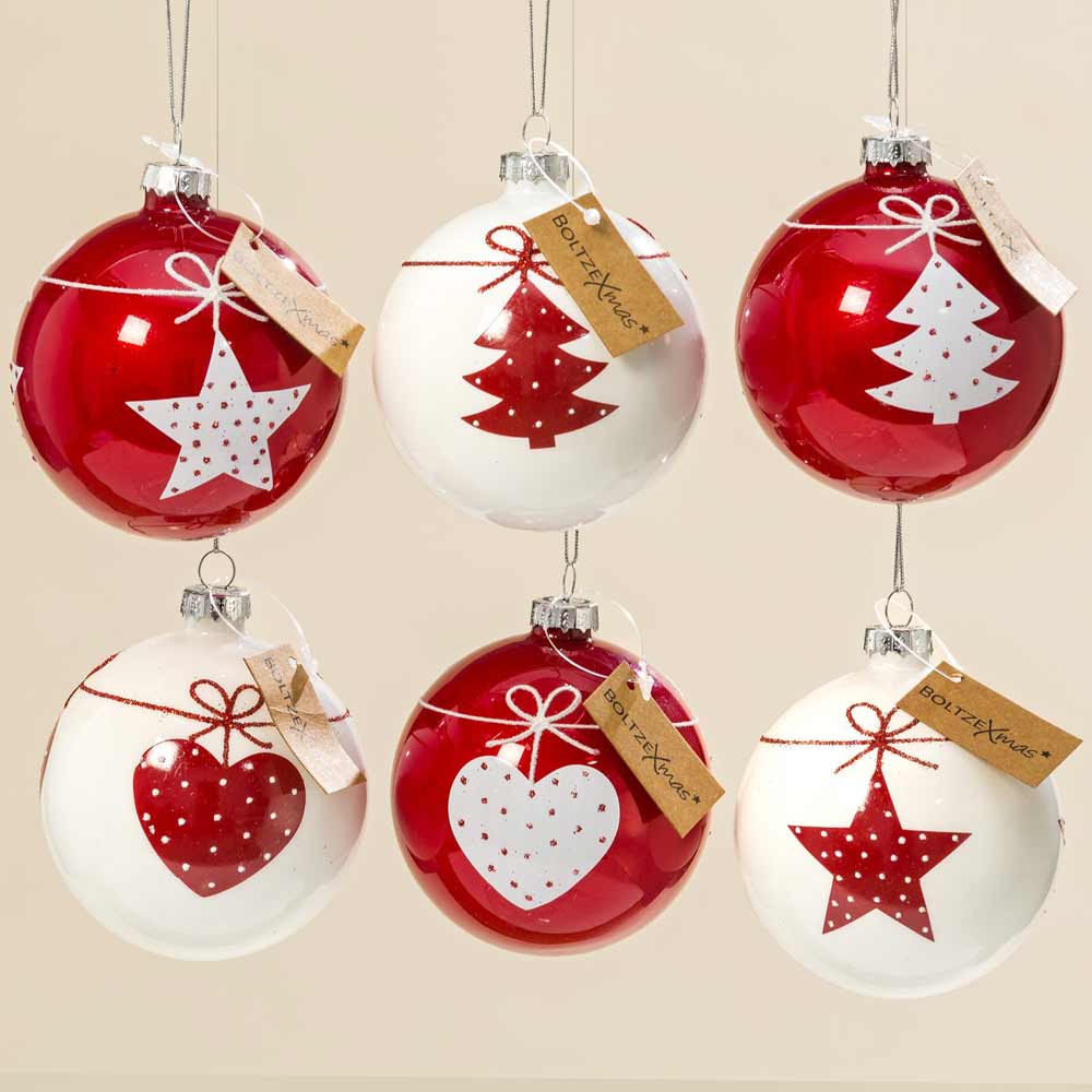 Boltze - Weihnachtskugel Gerdi Herz & Stern