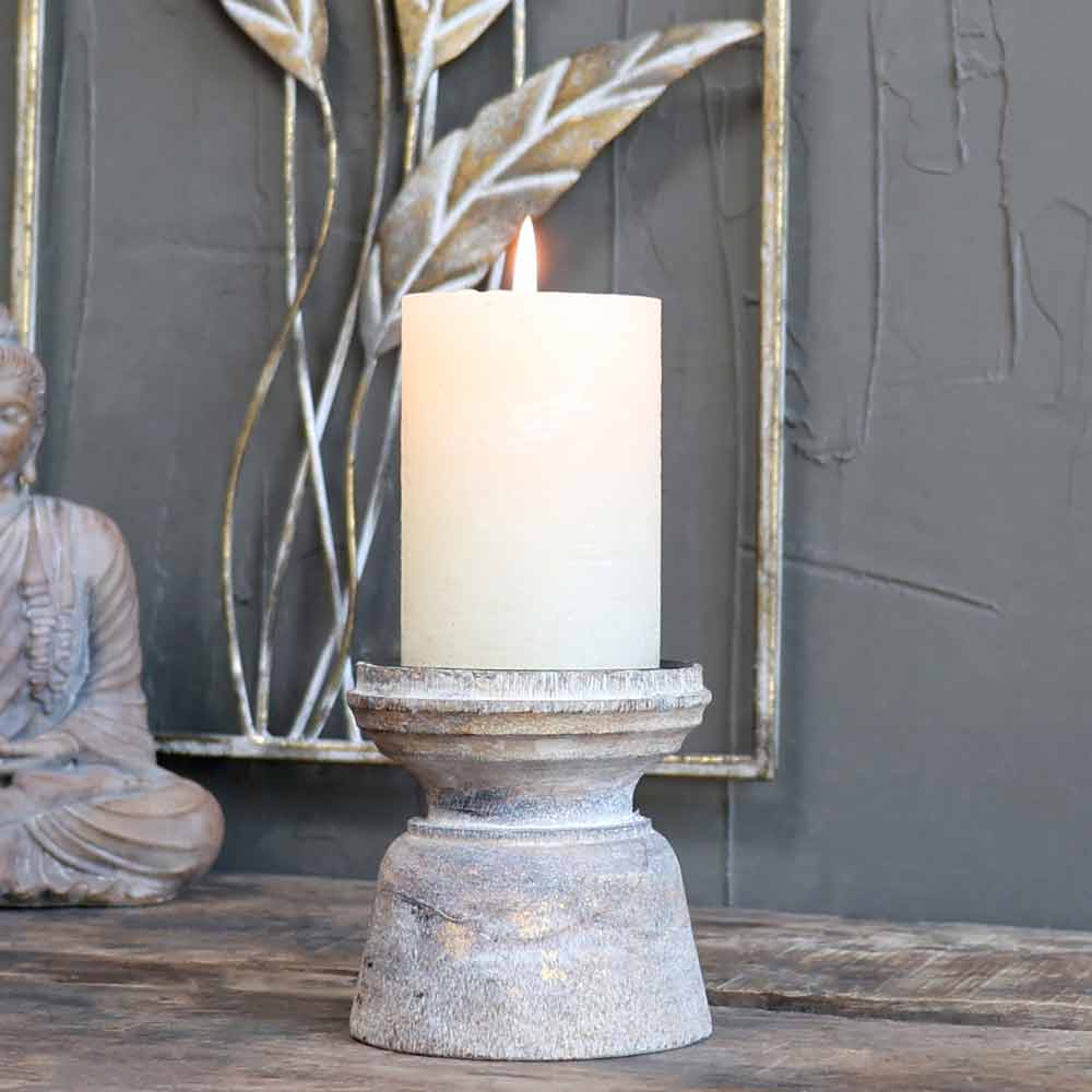 Chic Antique - Kerzenständer Mangoholz