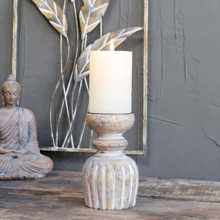 Chic Antique - Kerzenständer mit Rillen