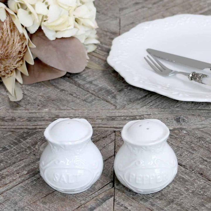 Chic Antique - Provence Salz & Pfeffer 2er-Set weiß