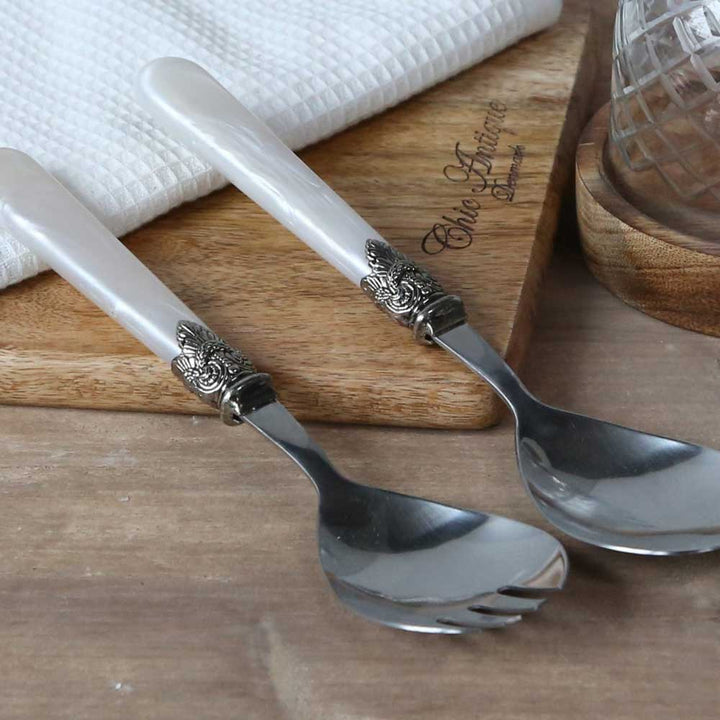 Chic Antique - Salatbesteck 2er-Set Vintage Flair antique perlmut
