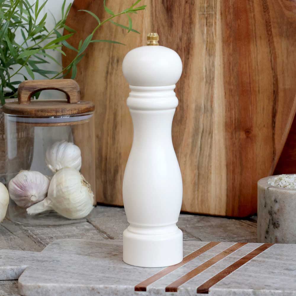 Chic Antique - Salz/Pfeffermühle mit Goldknopf creme
