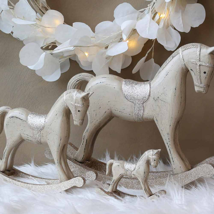 Chic Antique - Schaukelpferd mit Glitzer medium