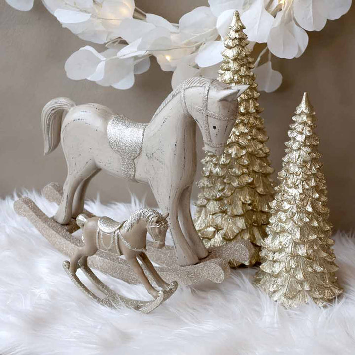 Chic Antique - Schaukelpferd mit Glitzer medium