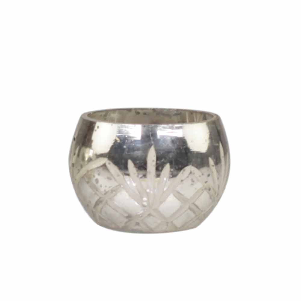 Chic Antique - Teelichthalter mit Karo Schliff