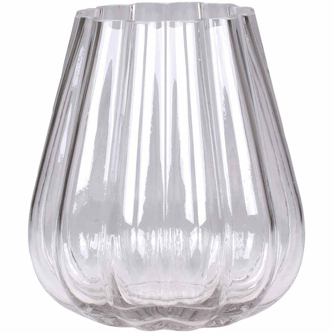 Chic Antique - Vase mit Rillen klar