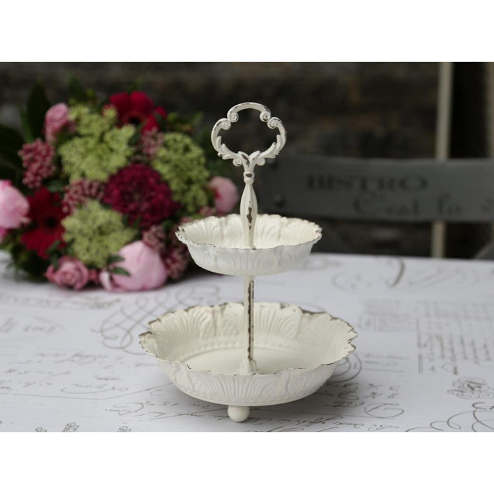 Chic Antique - Etagere mit 2 Schüssel Shabby Chic