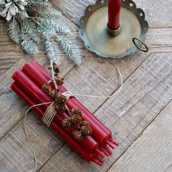 Chic Antique - Stabkerze lang rot