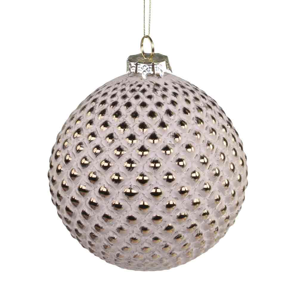 Chic Antique - Weihnachtskugel mit Goldmuster mega