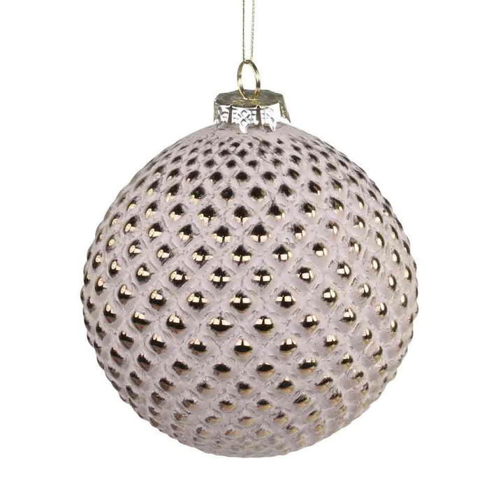 Chic Antique - Weihnachtskugel mit Goldmuster mega