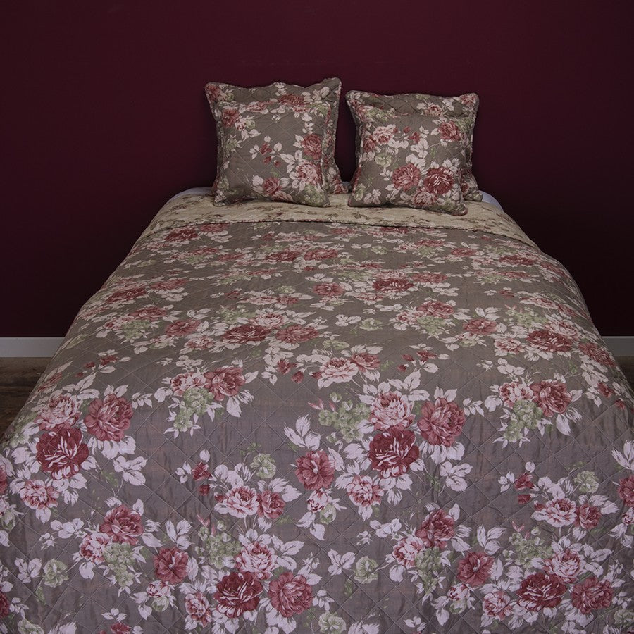 Clayre & Eef - Quilt Flower braun