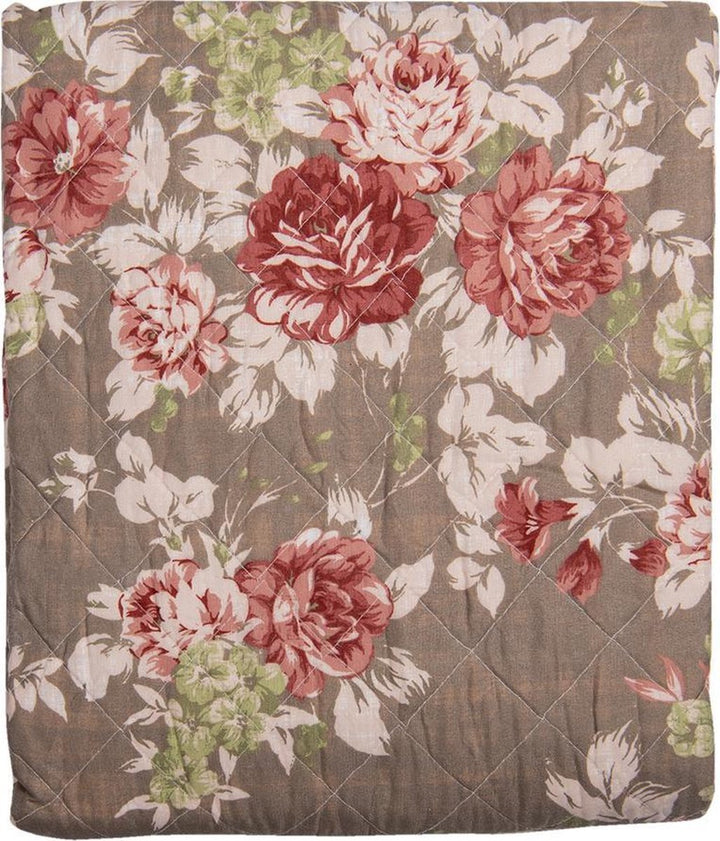 Clayre & Eef - Quilt Flower braun