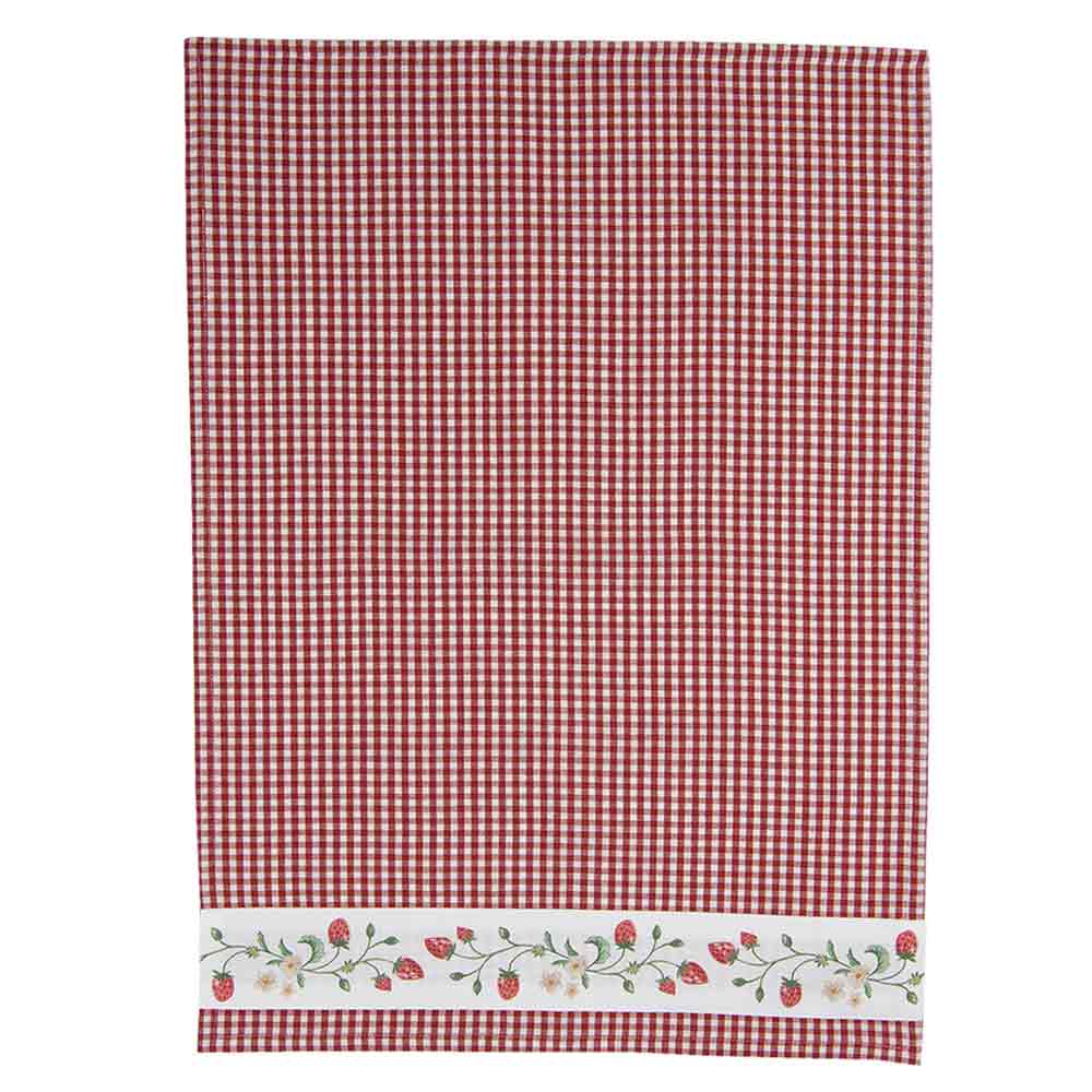 Clayre & Eef - Geschirrtuch Strawberry red check