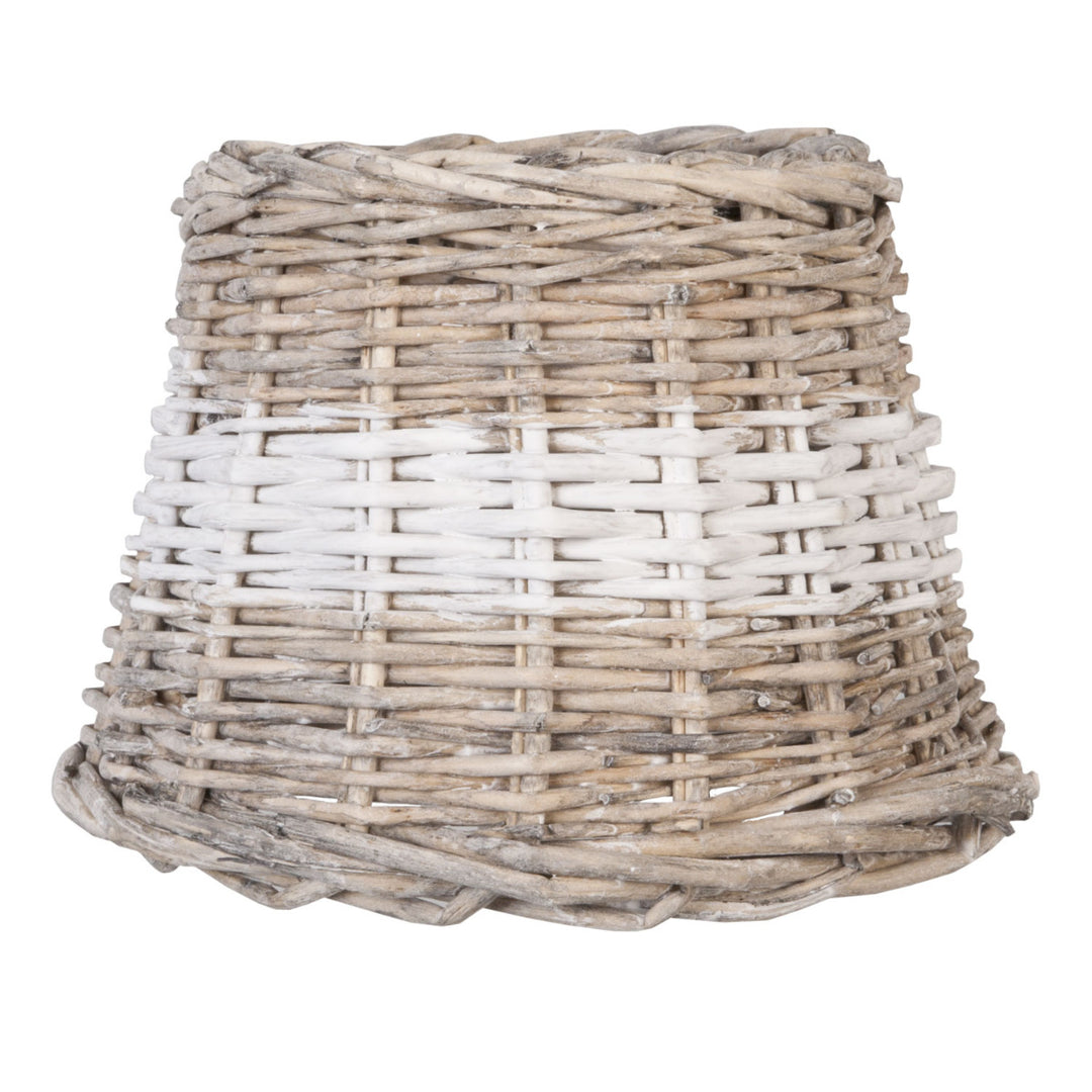 Clayre & Eef - Lampenschirm natur-weiß Rattan 20 cm