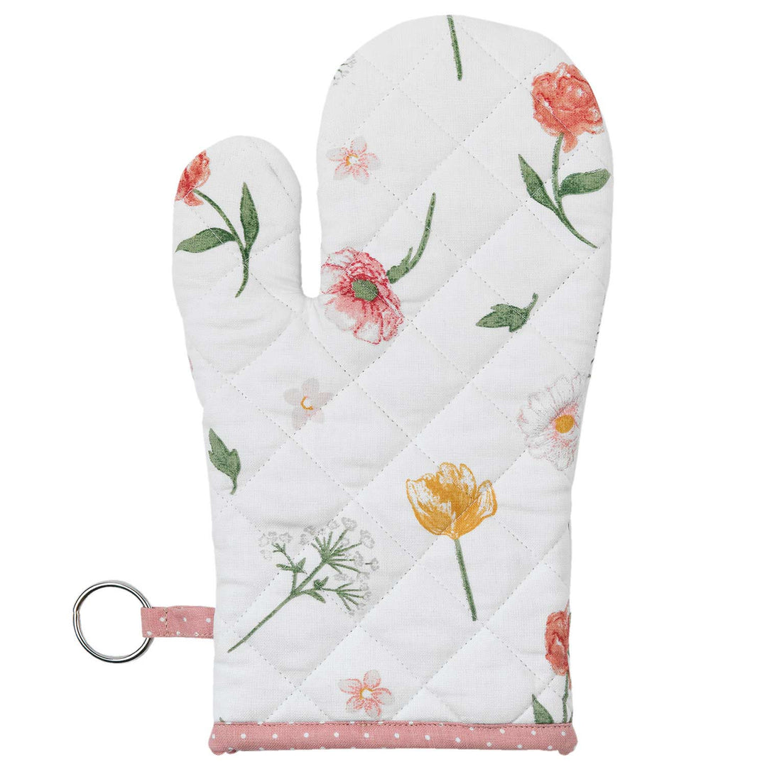 Clayre & Eef Ofenhandschuh Peach Flowers