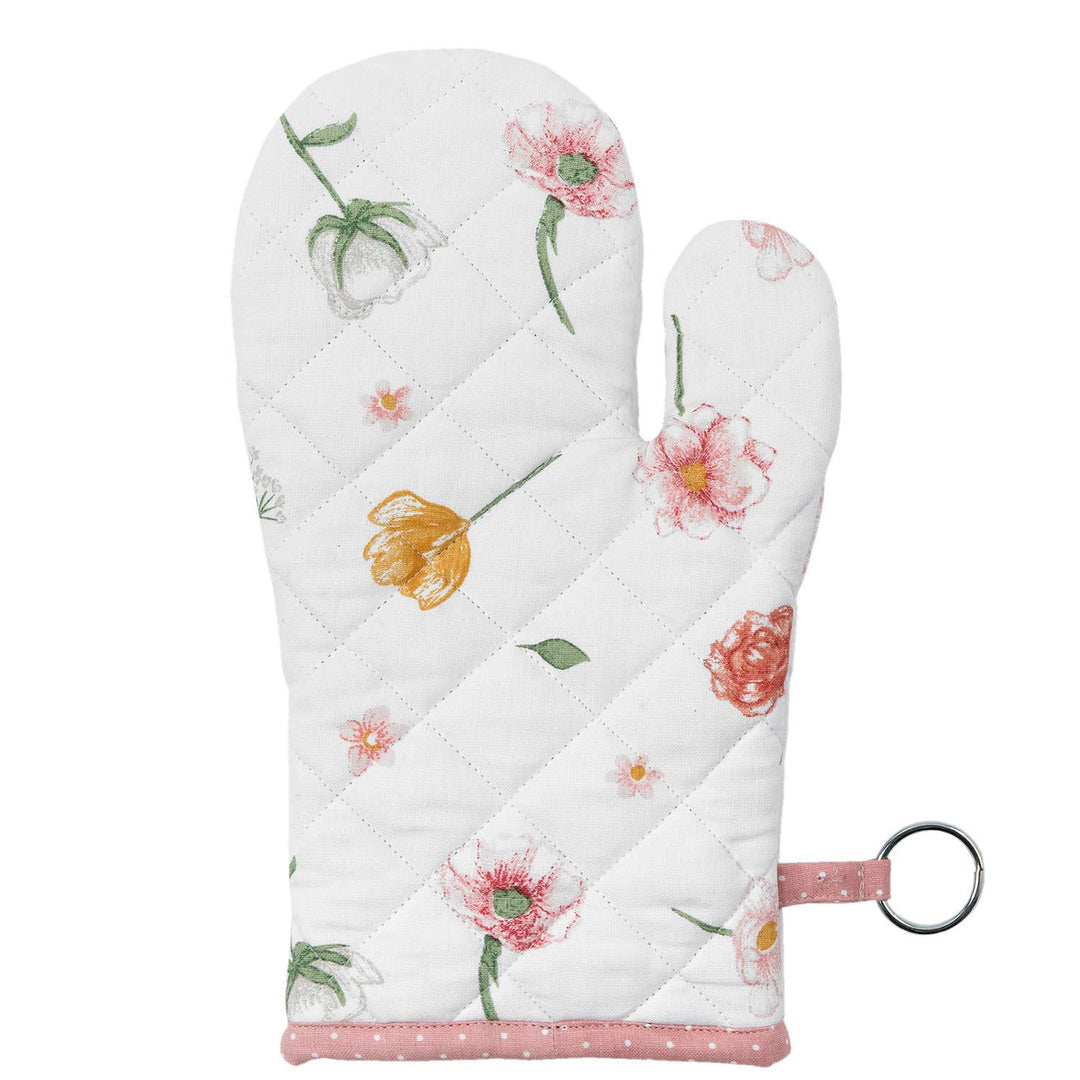 Clayre & Eef Ofenhandschuh Peach Flowers