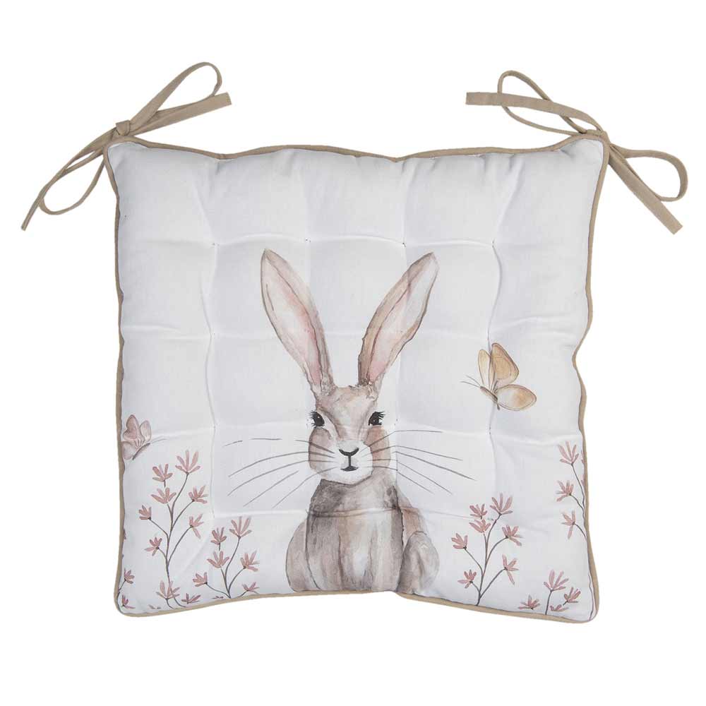 Clayre & Eef - Stuhlkissen Hase beige gepolstert
