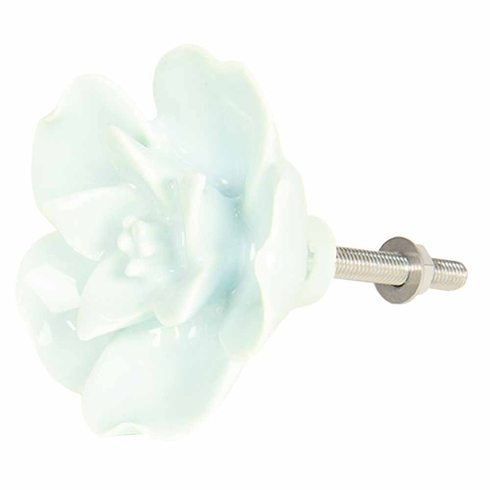 Clayre & Eef - Türknopf Flower Pale Green Breit