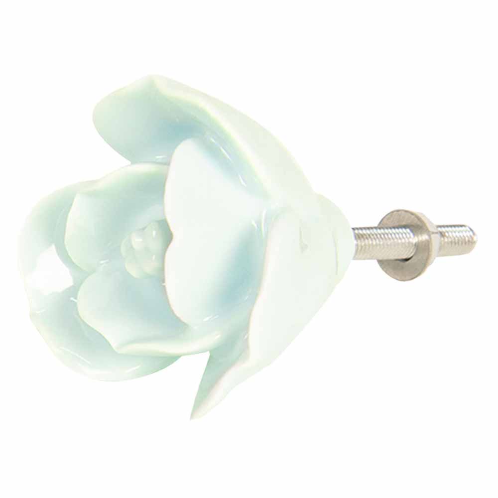 Clayre & Eef - Türknopf Flower Pale Green Schmal