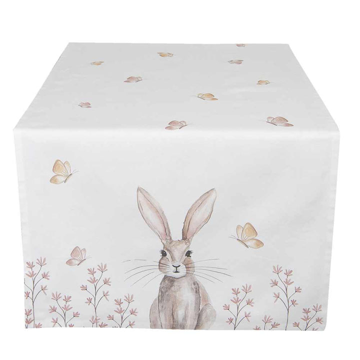 Clayre & Eef - Tischläufer Hase beige