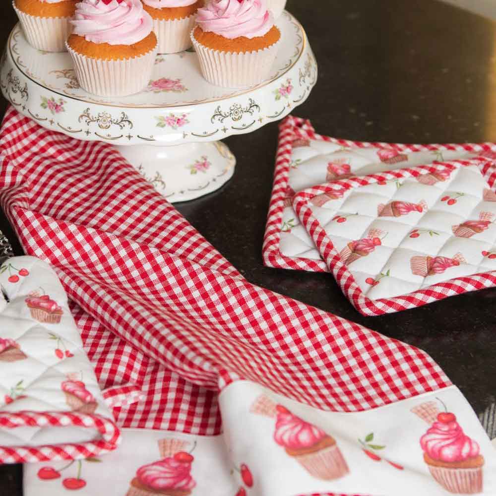 Clayre & Eef - Ofenhandschuh Cupcake Cherry