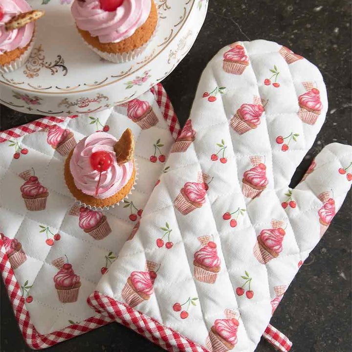 Clayre & Eef - Topflappen Cupcake Cherry