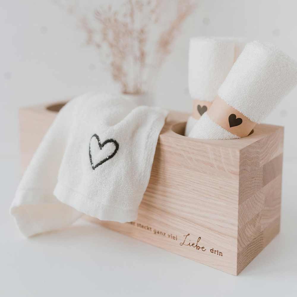 Eulenschnitt - Holzblock Liebe