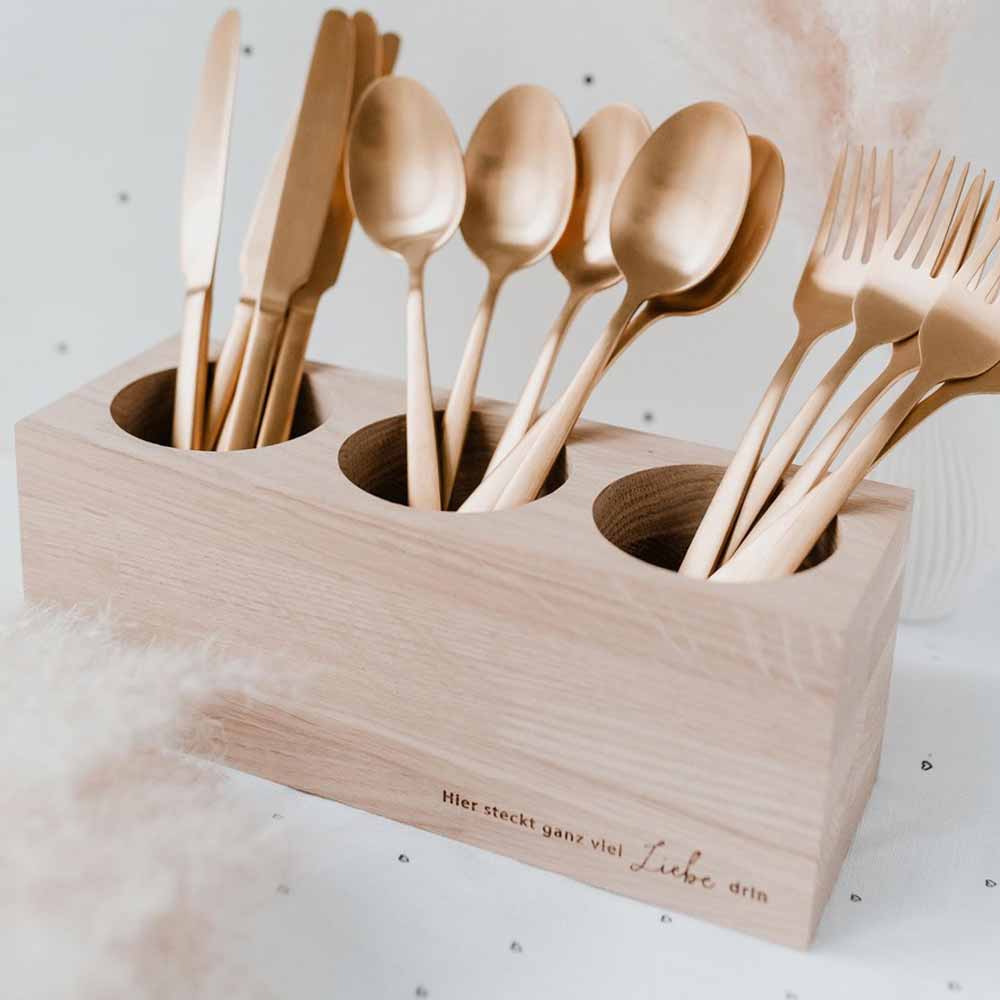 Eulenschnitt - Holzblock Liebe