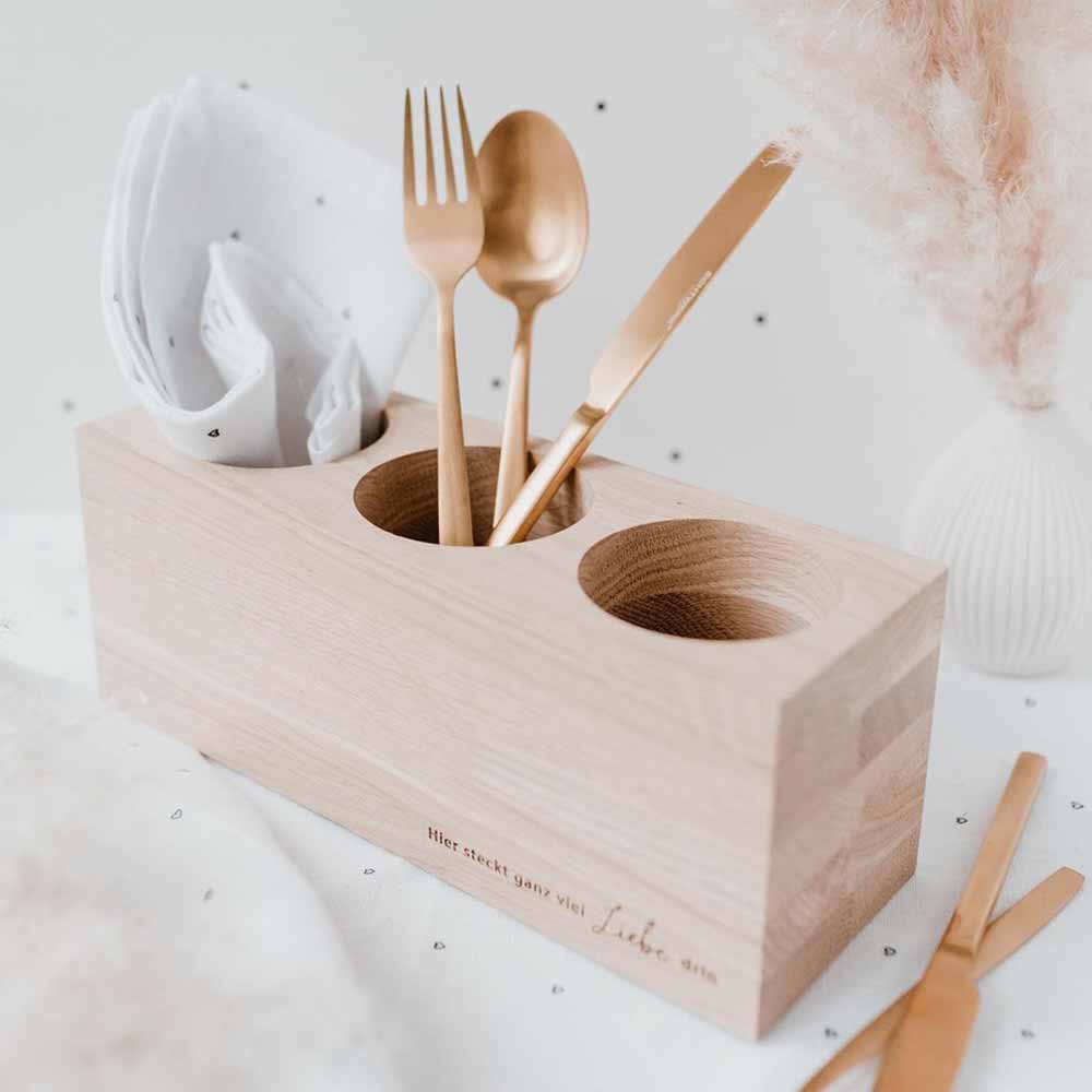 Eulenschnitt - Holzblock Liebe