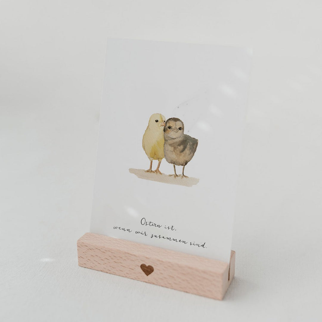 Eulenschnitt - Postkarte Ostern Kücken