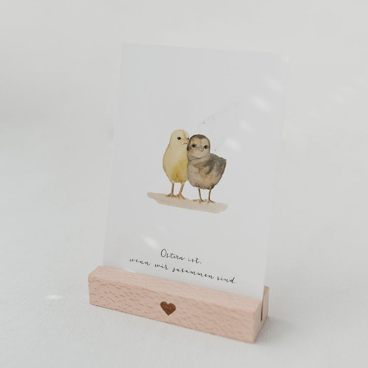 Eulenschnitt - Postkarte Ostern Kücken