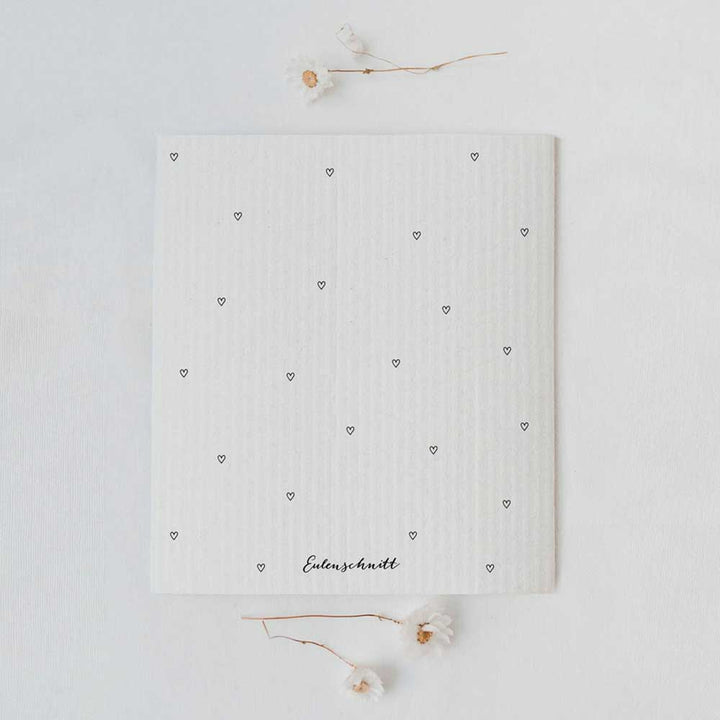 Eulenschnitt - Schwammtücher kleine Herzen 3er Set