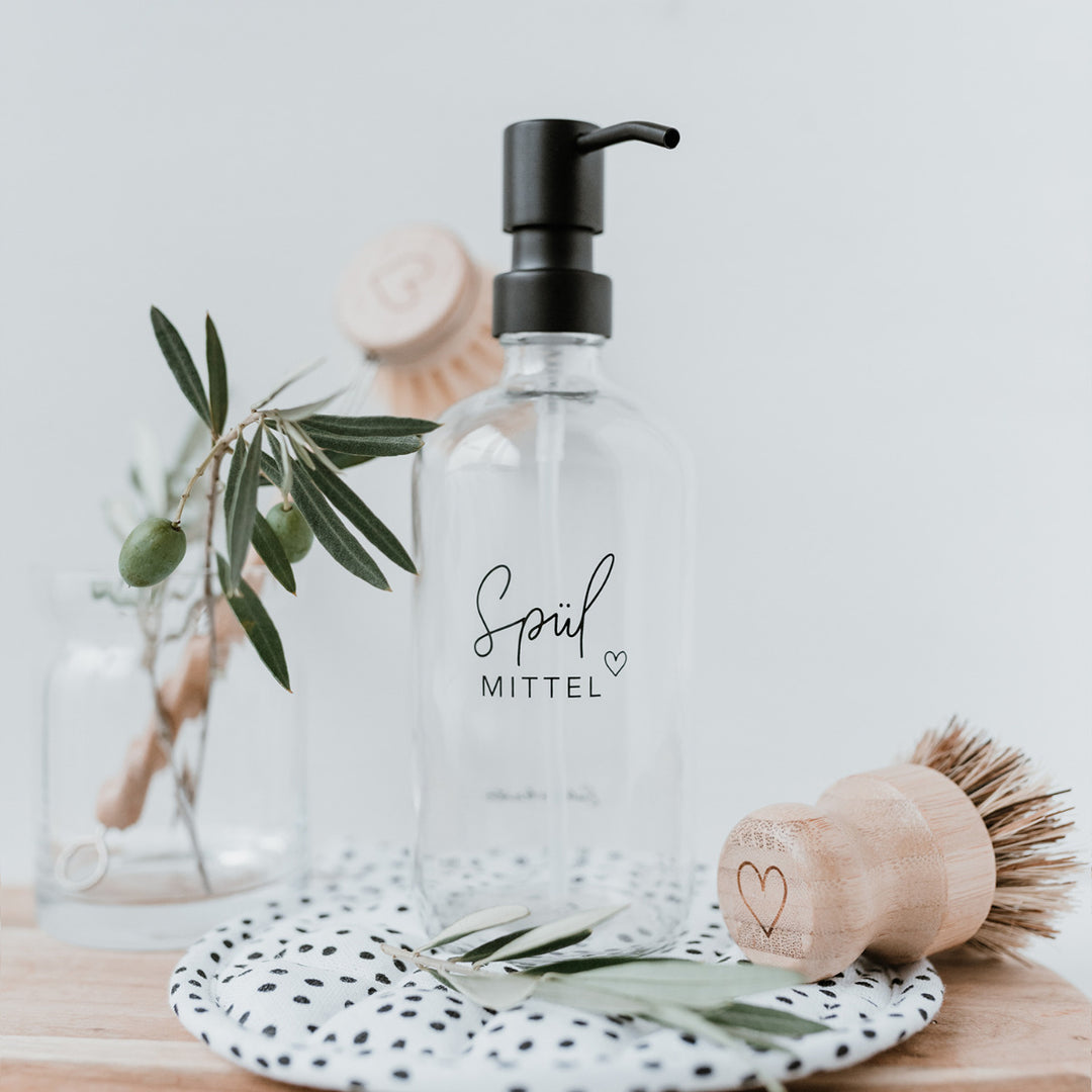 Eulenschnitt - Seifenspender Spülmittel transparentes Glas