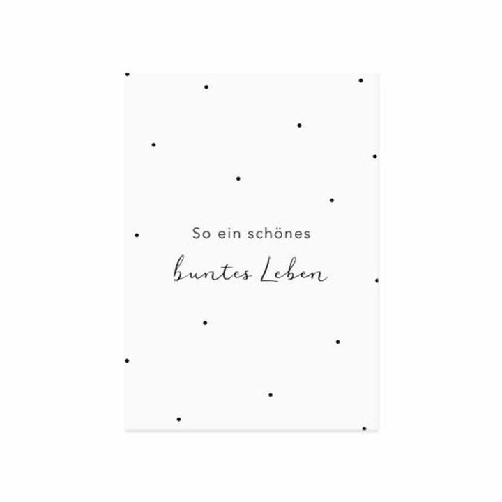 Eulenschnitt - Postkarte Buntes Leben