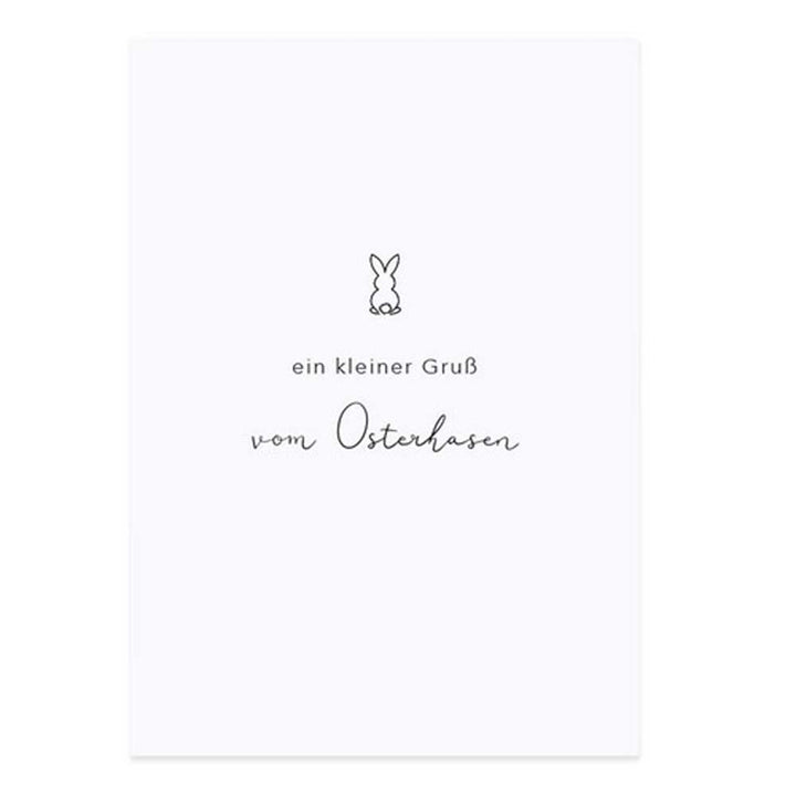 Ein Eulenschnitt - Postkarte Osterhase.