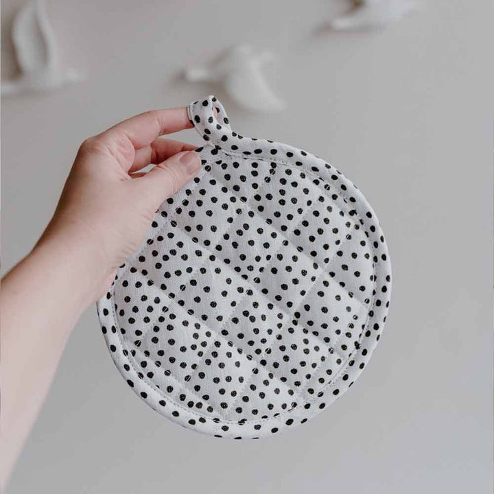 Eulenschnitt - Topflappen Punkte 2er Set