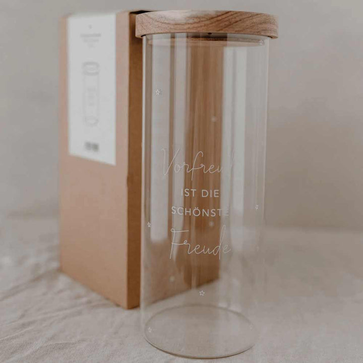 Eulenschnitt - Vorratsglas Vorfreude 25 cm