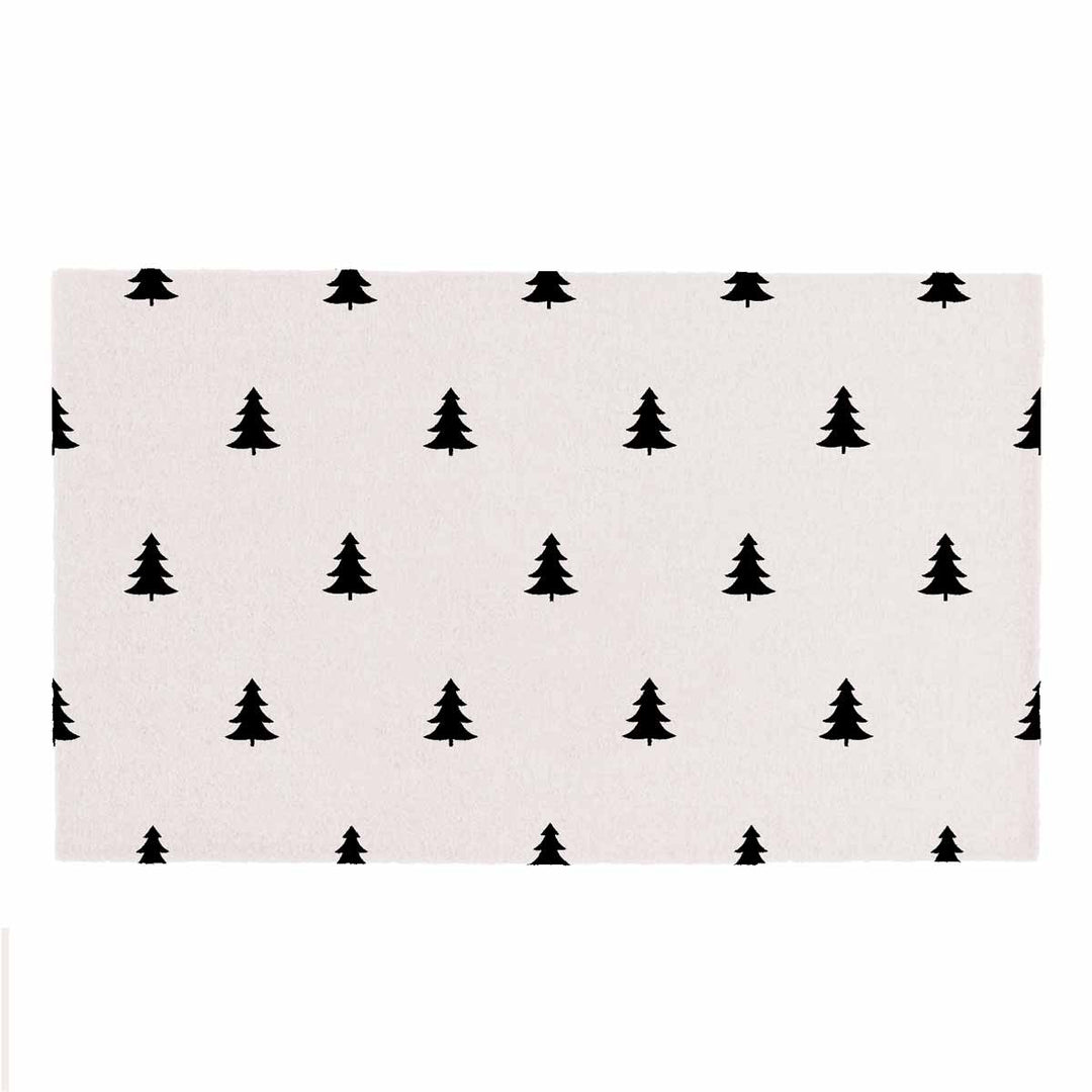 Eulenschnitt - Waschbare Fußmatte Tannen Weiss 75 x 45 cm