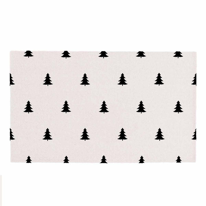 Eulenschnitt - Waschbare Fußmatte Tannen Weiss 75 x 45 cm