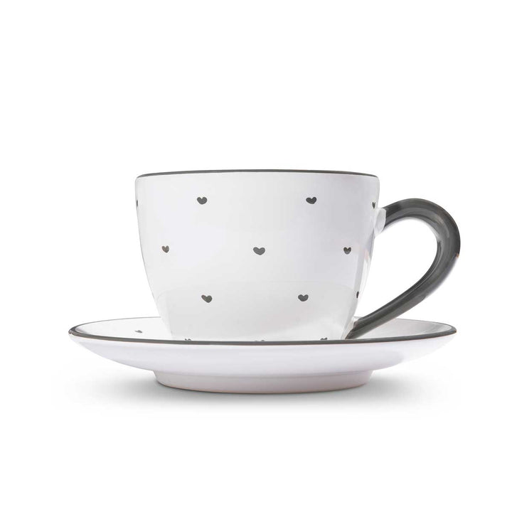 Gmundner - Herzerl Unterteller für Teetasse Maxima Grau